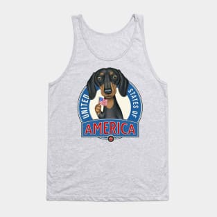 Dachshund United States of America Tank Top